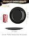 Nervure 100PCS Black and Gold Plastic Plates - 10.25 inch Black Disposable Plates - Gold Rim Dinner Plate - Black Dinner Plate Ideal for Wedding & Party