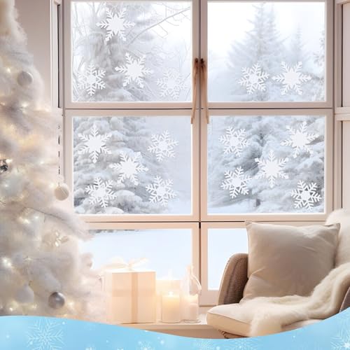 200 peças de recortes de floco de neve, 9 polegadas/5,9 polegadas papel de inverno flocos de neve de