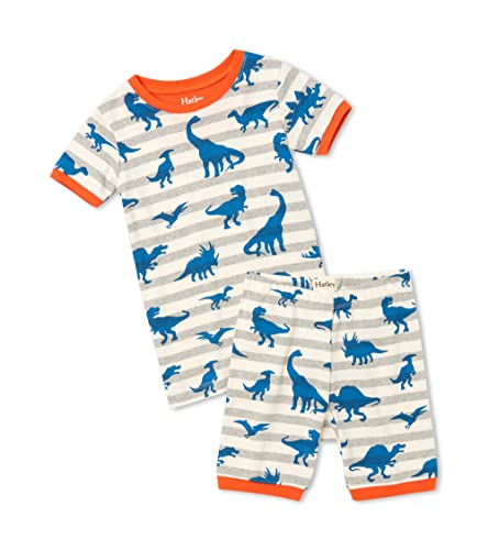 Hatley Jungen Organic Cotton Short Sleeve Pyjama Set Pyjamaset, Prehistoric Dinos, 3 Jahre