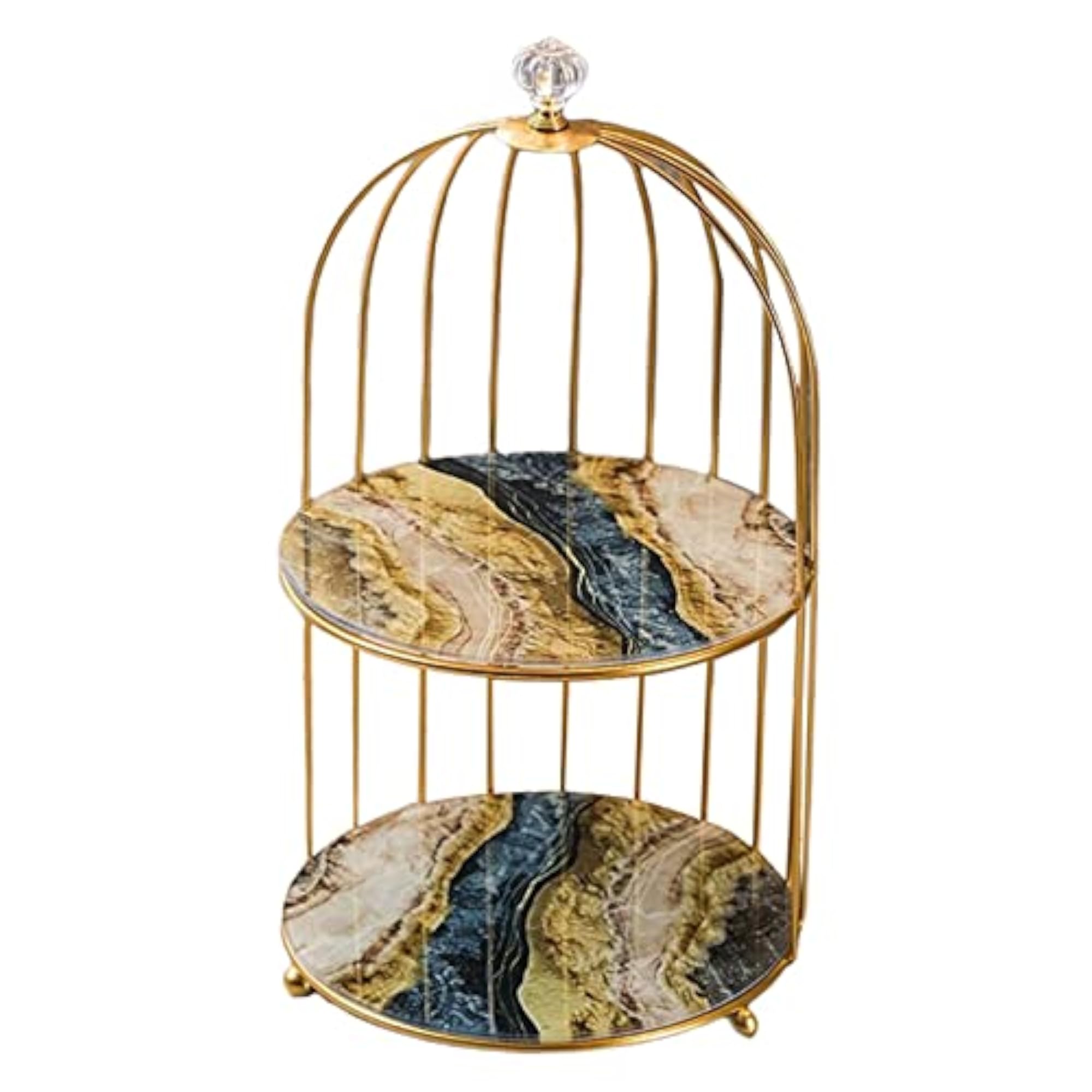 Iron Bird Cage Cosmetic Organizer Bathroom Storage Rack