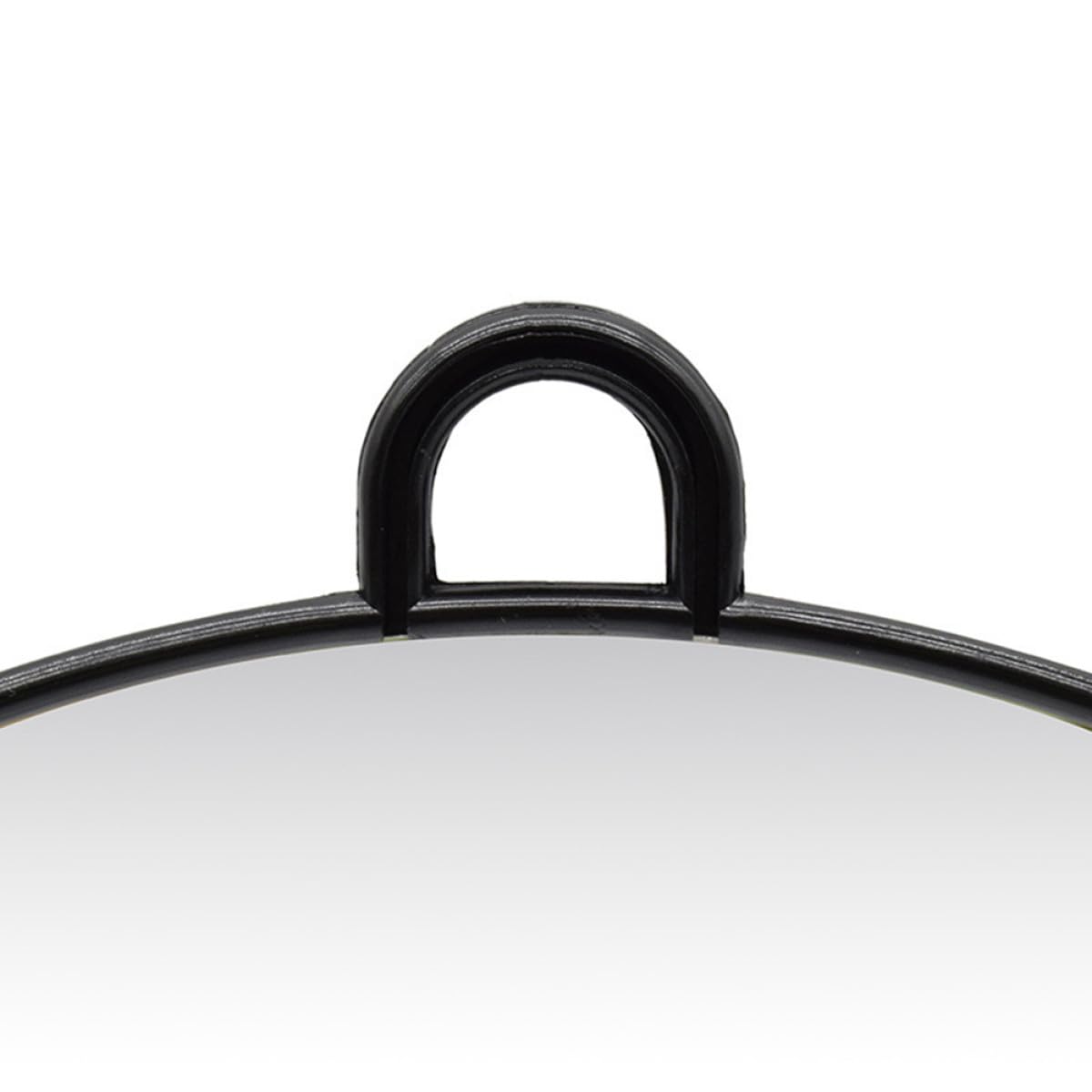 SHERCHPRY Specchio Portatile Design Pratico Superficie a Specchio Alta Definizione in Vetro e Plastica Rotondo Nero per per Quotidiano