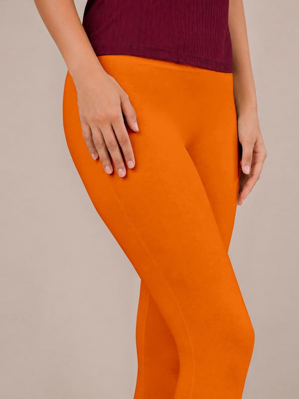Image of TRENDMALLS Women's Microfiber Elastane Stretch Soft Churidar Length Leggings with Ultrasoft Waistband