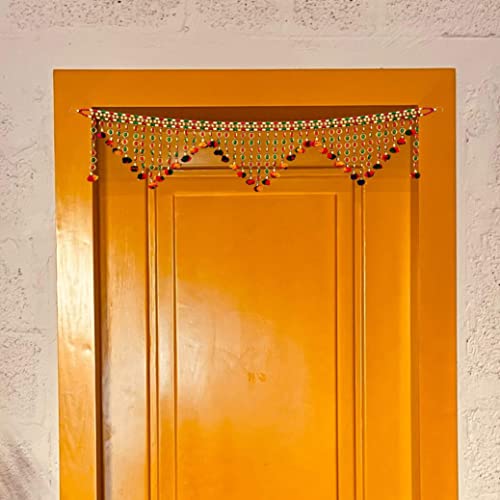 Image of CREYENTES Torans for Entrance Door Swastik Home Decor Door Toran for Home Hangings Decoration and Office Decoration (Multi Colour) 3 Ft Bandarwal toran(Jummar)