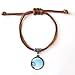 DIYthinker Molinillo de nubes blancas cielo azul pulsera cuero cuerda doble pulsera pareja conjunto