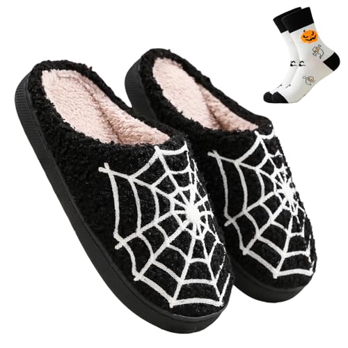 Halloween Slippers for Women, Ghosts Slipper, Fall and Winter House...