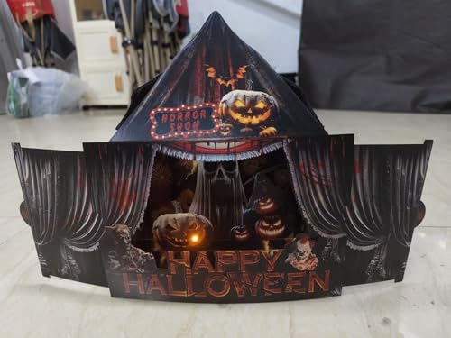 Carte de cirque d'Halloween MZD8391 le cadeau parfait avec sons et lumières de fête