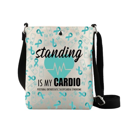 XYANFA POTS Syndrome Standing Is My Cardio Crossbody Bag Postural Tachycardia gifts ysautonomia Crossbody Bag Potsie gift