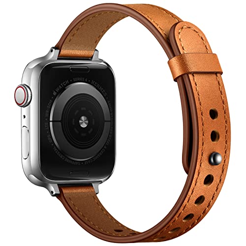 Bracelet Apple Watch en cuir fin pour un style chic du bureau aux sorties citadines
