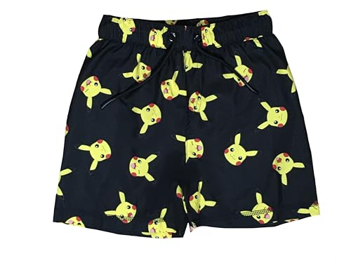 Pokémon Bañador para niño, Negro, Edad 7-8 años