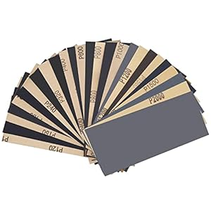 BBbanda 120 to 2000 Assorted Grit Sandpaper 24pcs 9 x 3.6 Inch Wet and Dry Sanding Paper for Walls Wood Metal Plastic…