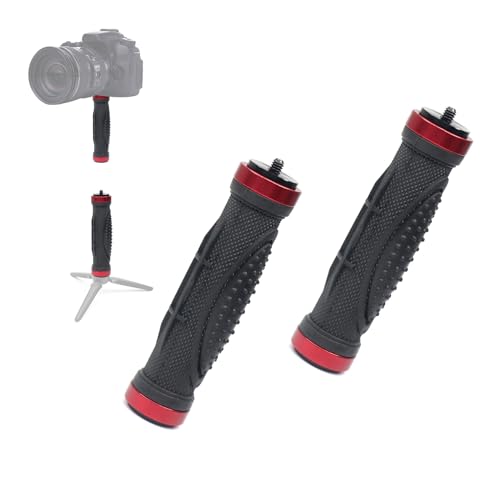 BGNing Camera Handle Grip Support Mount with 1/4'' Male Screw Camera Rubber Hand Grip Universal Handlegrip Camera Stabilizer for SLR Digital Video Camera Video LED Light(2pcs)