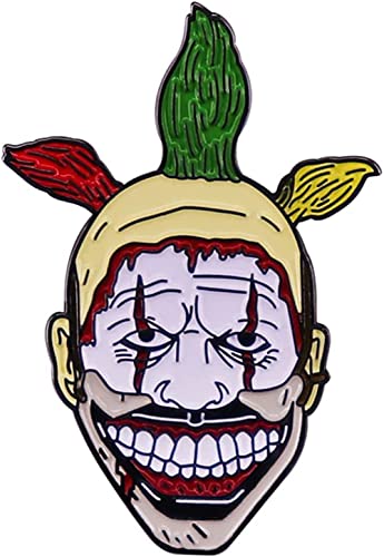 American X Horror Story Twistty The Clown Enamel Lapel Pin Evil Killer Badge Horror Movie Brooch BackpackHalloween Decoration Jewelry Gift for Kids Friends