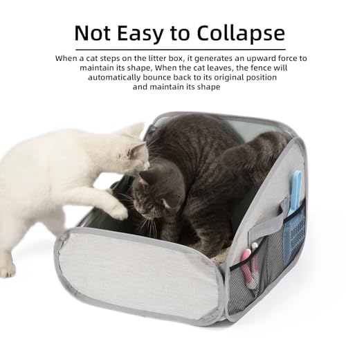 XingYunEr Caixa de areia portátil para viagens com tipo semi fechado sem cheiro, caixa de areia dobr