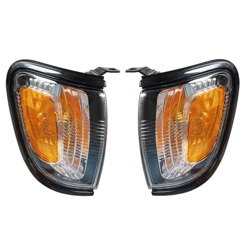 labwork Replacement for Tacoma 2001-2004 Parking/Side Marker Light Assembly Pair Driver and Passenger Side Black