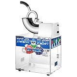 Polar Blast Snow Cone Machine - Acrylic Crushed Ice Maker Grinds Up to 500lbs of...
