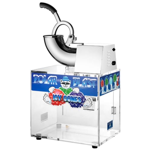 Polar Blast Snow Cone Machine - Acrylic Crushed Ice Maker Grinds Up to...