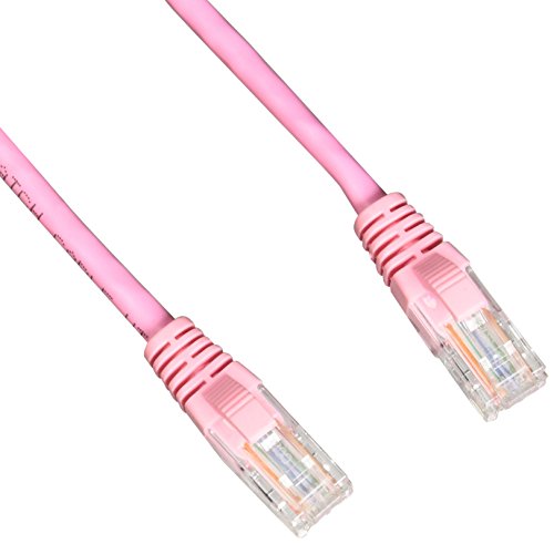 Image of C2G 00499 Cat5e Cable - Snagless Unshielded Ethernet Network Patch Cable, Pink (8 Feet, 2.43 Meters)