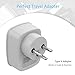 TESSAN Israel Power Adapter, Type H 3 Prong Grounded Travel Plug Adaptor with 2 USB Phone Charger 1 American Outlet for US to Israeli Palestine Jerusalem