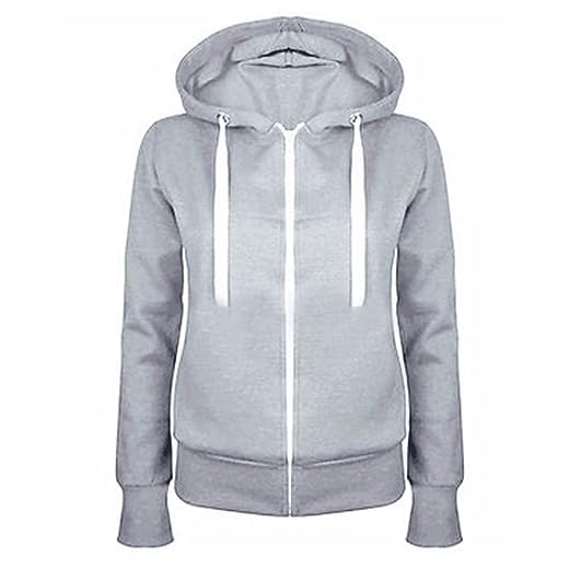 2024 Sweat Zippé Femme à Capuche Sweatshirt en Polaire Manches Longues Veste Casual Couleur Unie Oversize Manteau Pas Cher Y2K Hoodie Grande Taille Streetwear