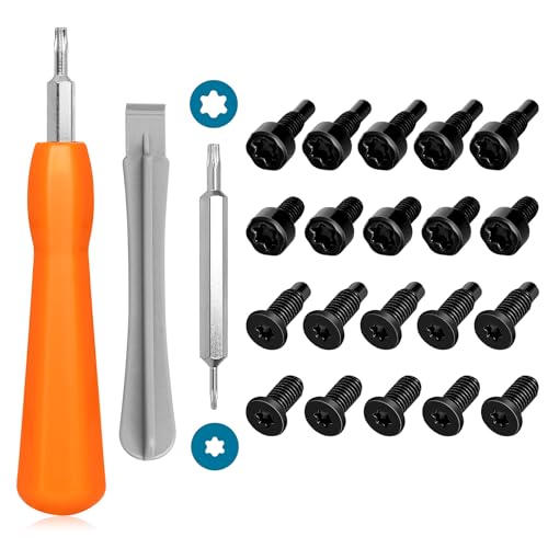 Belleone 4 Sets/20Pcs Video Door Bell Screw T6 T15 Kit with Double-Ended Ring Screwdriver, Replacement Security Screws Fit for Doorbell, Doorbell 2, Pro & Elite, Torx Head Screws for Battery Change