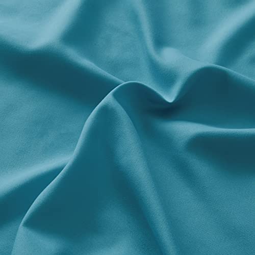 Comfort Spaces Microfiber Bed Sheets Set 14" Deep Pocket, Wrinkle Resistant, All Around Elastic - Year-Round Cozy Bedding Sheet, Matching Pillow Cases, Twin Xl, Teal 4 Piece #TOP4