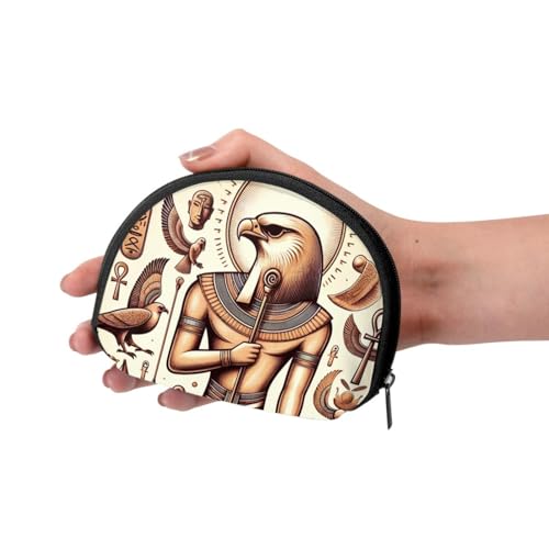 Portable Coin Purse Egypt-Eye-Of-Horus-Ankh Mini Zippered Money Pouch Card Holder3