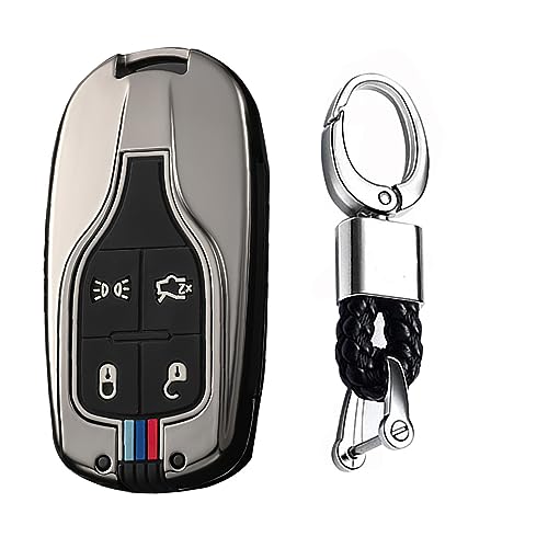 Coque clé Maserati Ghibli anti-rayures pour boîtier noir 4 boutons