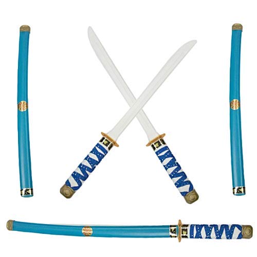 TukTek Ninja Swords Kids Set of 3 Toy with Sheath Costume Accessory 24â€ Plastic Samurai Sword for Boys & Girls