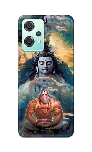 Image of PRINTFIDAA Plastic Printed Hard Back Cover Case For Oneplus Nord Ce 2 Lite 5G Back Cover (Lord Shiva And Hanuma) -112, Multi