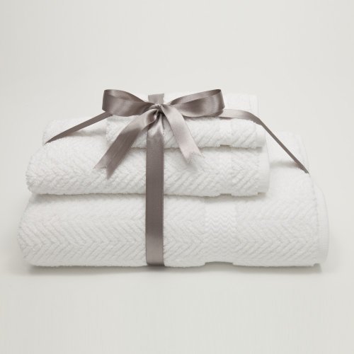 Linum Home Textiles Herringbone 100% Turkish Cotton 3 Piece Towel Set #TOP1