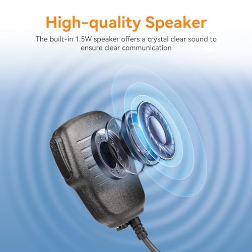 Image of Retevis RM01 1-pin 3.5mm Shoulder Speaker Mic, Compatible with RM01, RT55 and RA26 VHF Marine Radio, 3.5mm Audio Jack(1 Pack)