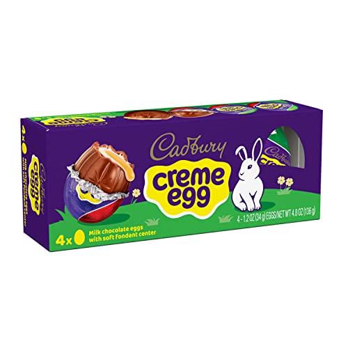 Cadbury Crème Egg Milk Chocolate Eggs, Easter Candy, 1.2 Oz Eggs (4 Count) #TOP8