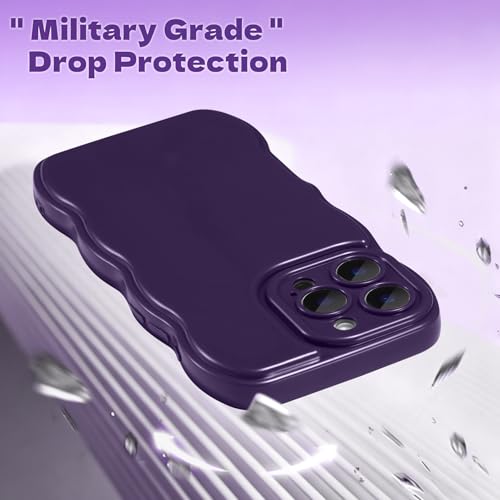 FABSPARK for iPhone 14 Case, Soft Wave Design Wavy Frame,Deep Purple by FABSPARK - Used condition - Image 6