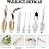7 PCS Grease Gun Needle Tip Kit 3 Grease Nozzles 1 Needle Dispenser Rubber Tip Joint Nipple Straight Nozzle 1 Elbow Fitting Adapter Coupler for Small and Confined Spaces