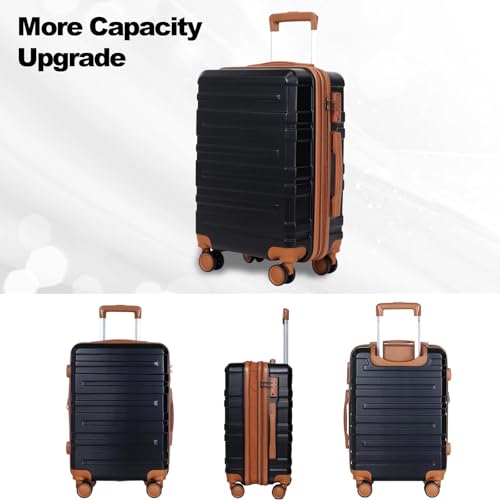 3-Piece Lightweight Luggage Set with TSA Lock - Travel in Style and Comfort, 20/24/28 Inch, Blue and Black4