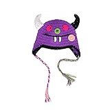 Myizim Girls Knitted Hat Women Kids Funny Monster Handmade Knitted Winter Beanie Hat with Ear Flap (