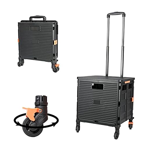 Foldable Utility Rolling Cart for Easy Transport