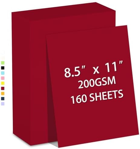 160 Sheets Cardstock Paper 8.5 x 11 Premium Weight 200gsm