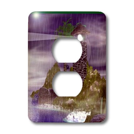 3dRose lsp_60822_6 Phare Graphique Cache-prise double pour interrupteur mural - 3