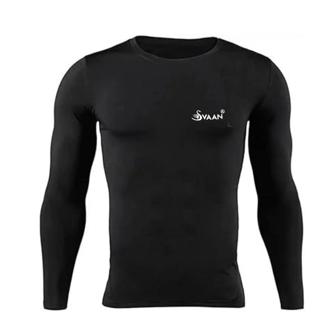 Cricket/Fitness Compression Lycra Skin Inner Wear Full Sleeves (Black) - XL-image-26