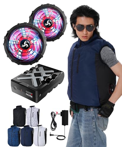 [TREKOR] �y2026�ŋ����� 54V�����o�� 36���ԉғ��z�󒲍�ƕ� �t�@���t���x�X�g �t�@���o�b�e���[�Z�b�g 40000mAh�o�b�e���[��e�� 5�i�K���ʒ��� �y�� �ʋC�� UPF50+ �M���Ǒ΍� �j�����p �󒲃t�@���x�X�g�Z�b�g M�T�C�Y 