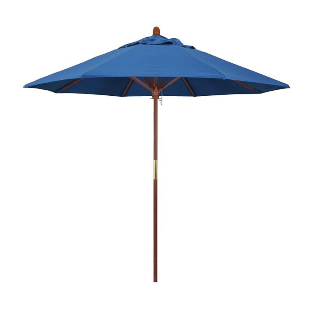 HGIYA Outdoor Patio Umbrella,Wood Garden Umbrella with 8 Ribs,Market Table Umbrella Height-Adjustable,UV Protection Beach Umbrella with Ventilation : Patio, Lawn & Garden