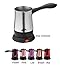 Produktbild Hünkar Edelstahl elektrischer Türkischer Kaffeekocher, für 1-5 Tassen Espressomaschine Mokka-Maschine, Espressokocher, Cezve, Kaffeekocher (Rot)