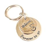 15 Years Down Forever To Go 15th Anniversary Gift 2003 Dime and Nickel Key Chain