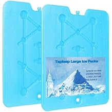 Large Ice Packs for Coolers - 13 x 10 x 0.5 inch Freezer Packs - Long-Lasting and Reusable Dry ice, 25 Minute Quick Freeze