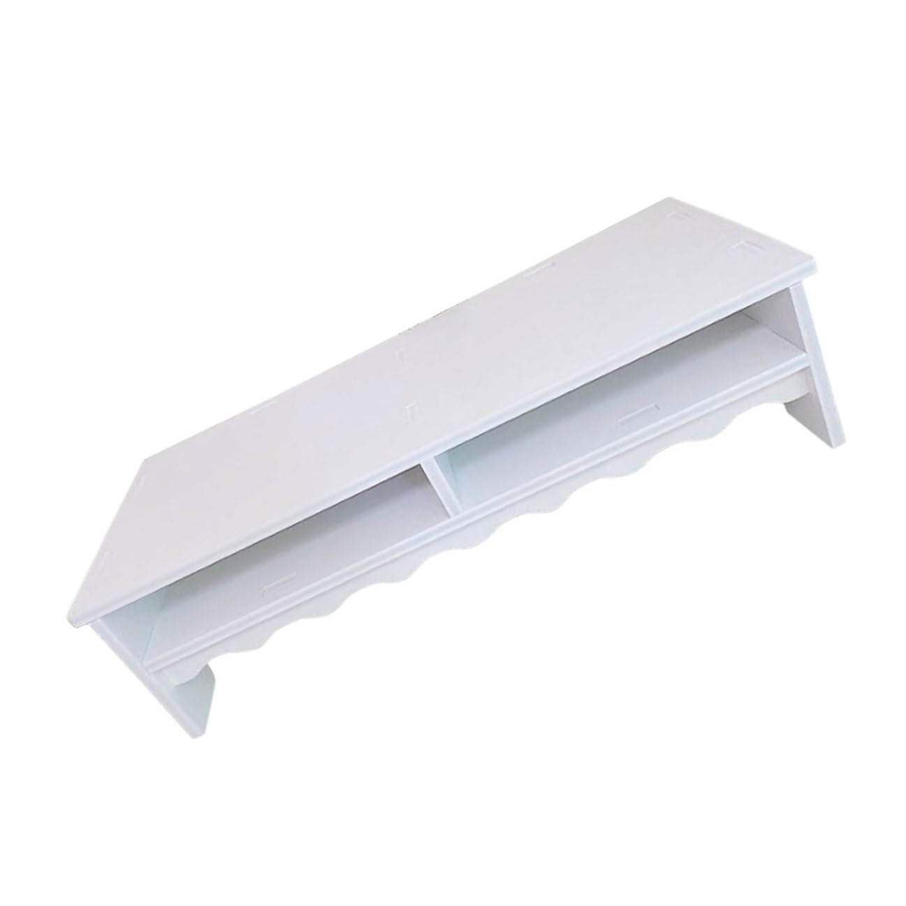 Support de moniteur blanc réhausseur double niveau pour bureau