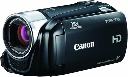 Canon VIXIA HF R20 Full HD Camcorder with 8GB Internal Flash Memory (Black) (Renewed)