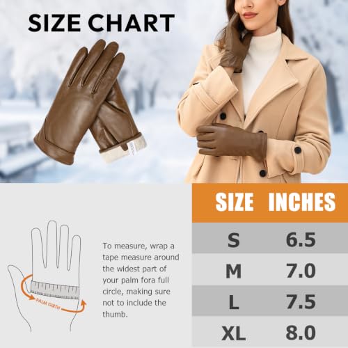 Image of Air Curvey Womens Winter Touch Screen Leather Gloves