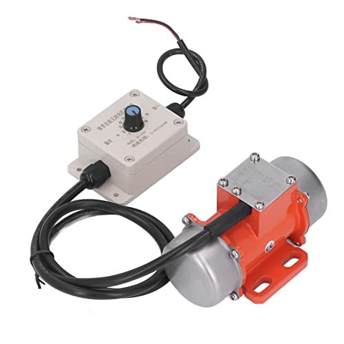 Fockety Motor De Vibración Para Vibrador De Hormigón, 30 W, 4000 Rpm, Caja De Aleación De Aluminio, Motor Vibrador Eléctrico Con Controlador De Velocidad, Fuerza Excitante Ajustable Cc12v
