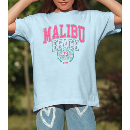 Image of Sulayesh Cute Letter Graphic Tees for Girls Preppy Aesthetic Shirts Oversized Trendy T Shirts Loose Casual Summer Tops
